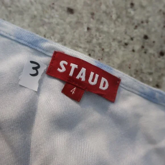 Womens Staud Blue White Cloud (Item- 3) July Strappy Rayon Maxi Dress 4 - Picture 15 of 15